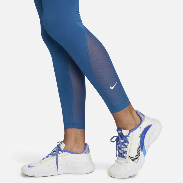 Nike One Mid Rise 7/8 Tights - Court Blue/White