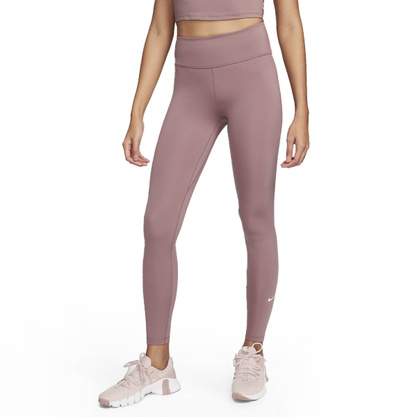 Pantaloni e Tights Tennis Donna Nike One Tights  Smokey Mauve/White DD0252208