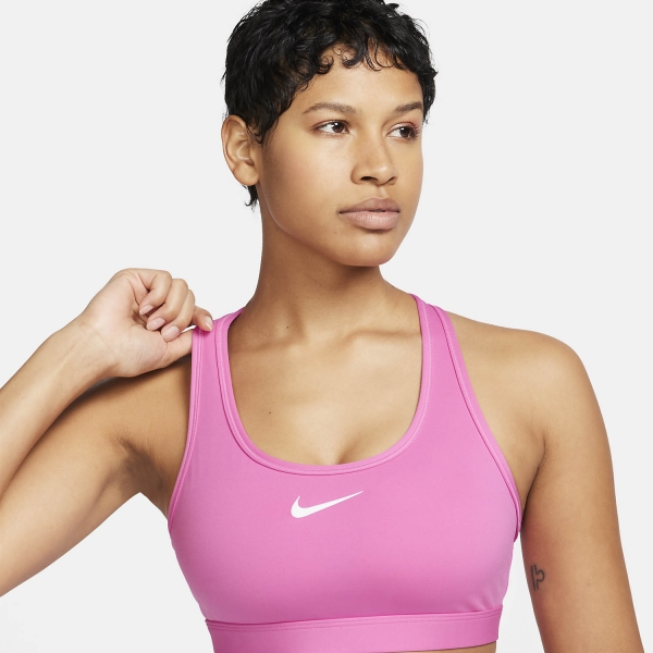 Nike Swoosh Sujetador Deportivo - Playful Pink/White
