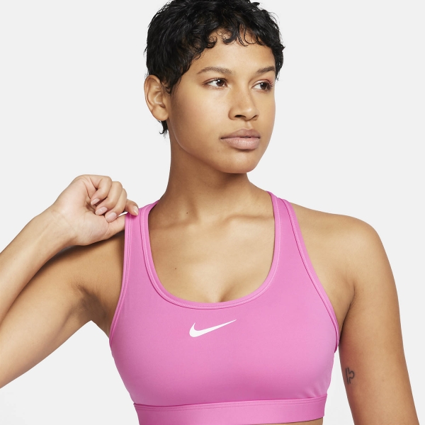 Nike Swoosh Sports Bra - Playful Pink/White