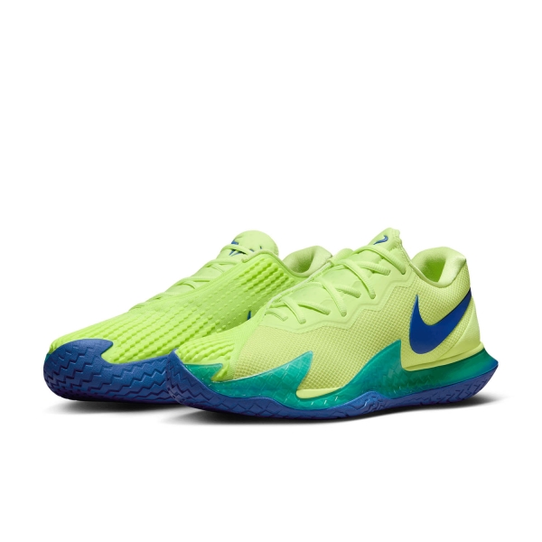 Nike Air Zoom Vapor Cage 4 Rafa HC - Light Lemon Twist/Game Royal/Light Photo Blue