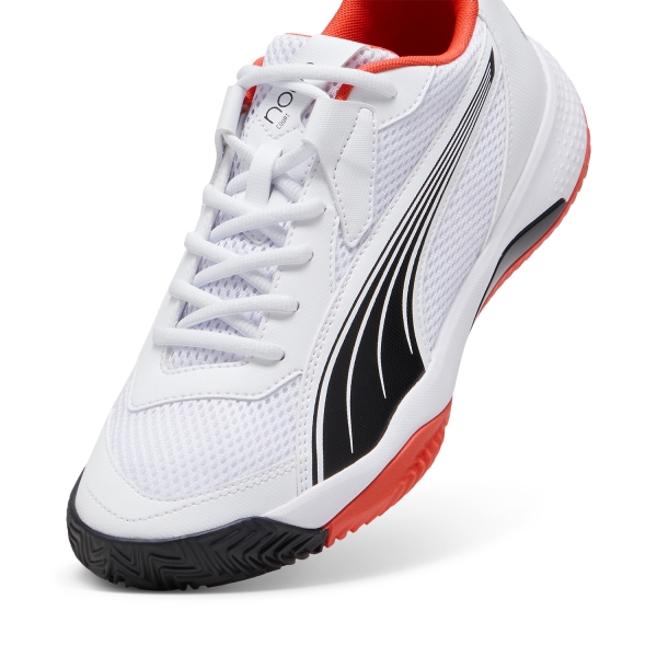 Puma NOVA Court - White/Black/Active Red