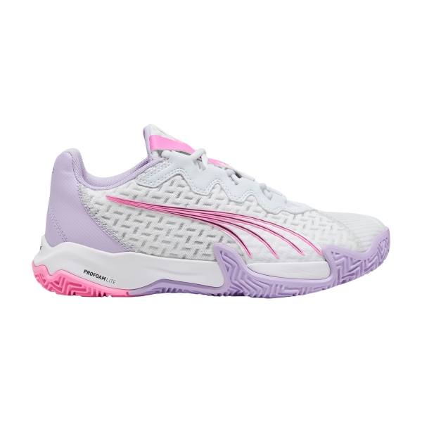 Calzado padel Puma NOVA Elite  Silver Mist/White/Vivid Violet 10778501