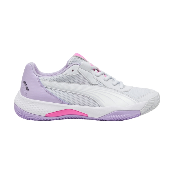 Padel Shoes Puma NOVA Court  Silver Mist/White/Vivid Violet 10778701