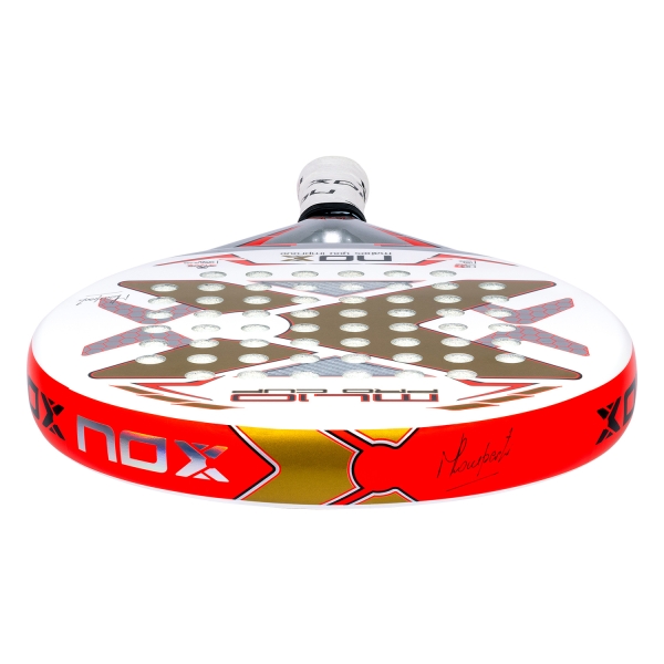 NOX ML10 Pro Cup Raqueta de Padel - White/Gold/Red