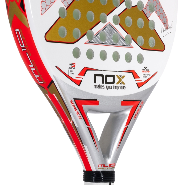 NOX ML10 Pro Cup Padel - White/Gold/Red