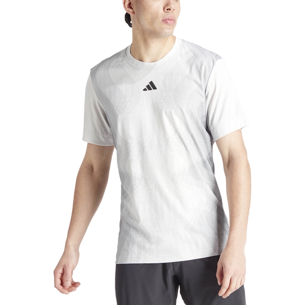 Men's Tennis Shirts adidas FreeLift Pro TShirt  Grey One IP1932