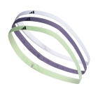 adidas Logo x 3 Mini Fasce - Semi Green Spark/Shadow Violet/White