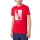 Australian Abstract Court T-Shirt - Rosso Vivo