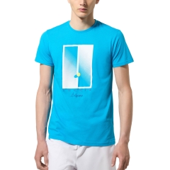 Australian Abstract Court T-Shirt - Turchese Glossy