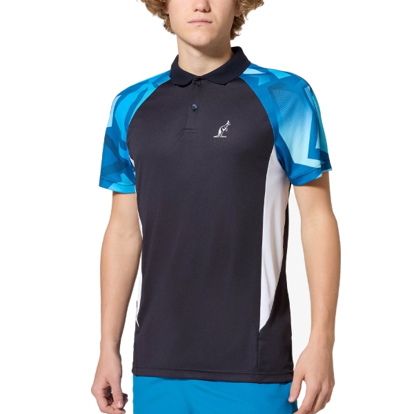 Polo Tennis Uomo Australian Ace Abstract Polo  Blu Navy TEUPO0028200