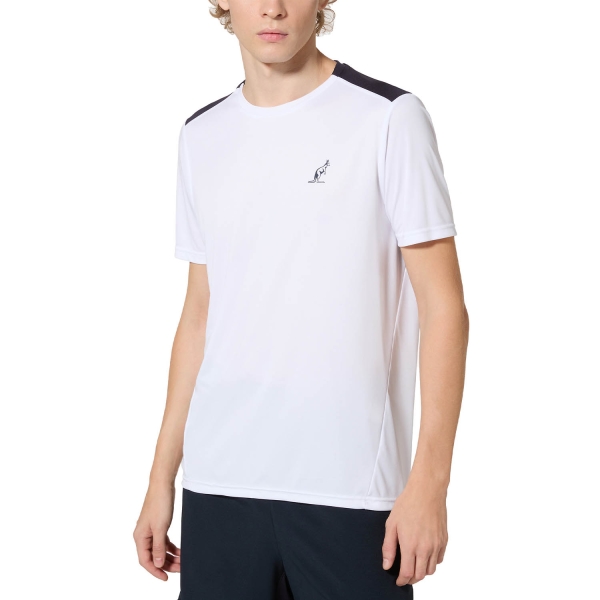 Maglietta Tennis Uomo Australian Ace Energy Maglietta  Bianco/Nero TEUTS0058002A