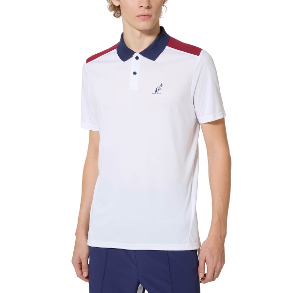 Men's Tennis Polo Australian Ace Energy Polo  Bianco/Blu TEUPO0026002B