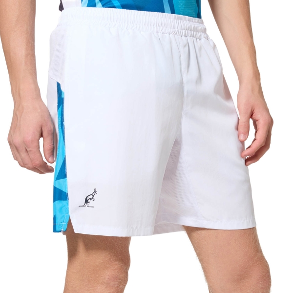 Pantalones Cortos Tenis Hombre Australian Smash Abstract 8in Shorts  Bianco TEUSH0041002