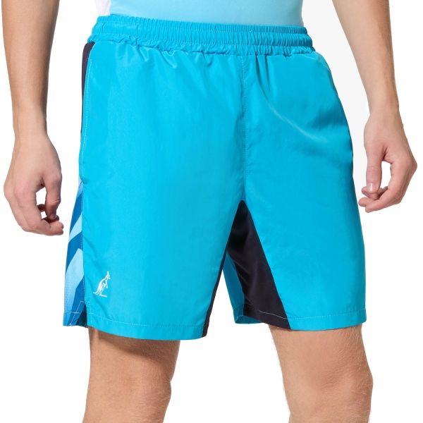 Pantaloncini Tennis Uomo Australian Smash Abstract 8in Pantaloncini  Turchese Glossy TEUSH0041605