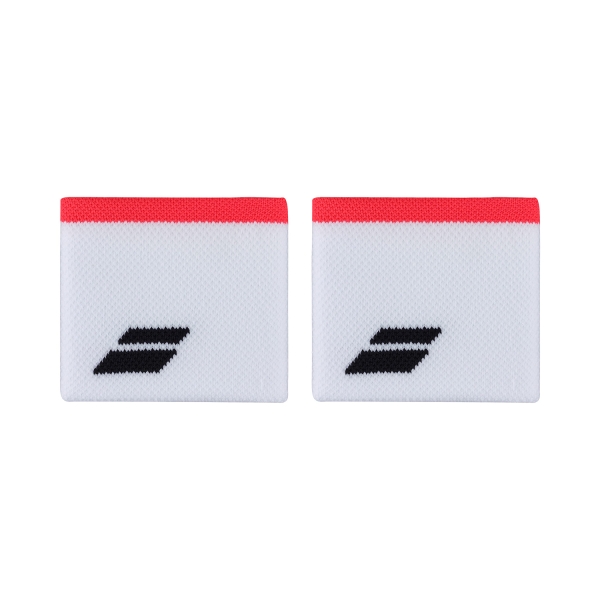 Tennis Wristbands Babolat Logo Small Wristbands  White/Strike Red 5UB12611089