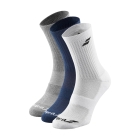 Babolat Logo x 3 Calze - White/Estate Blue/Grey