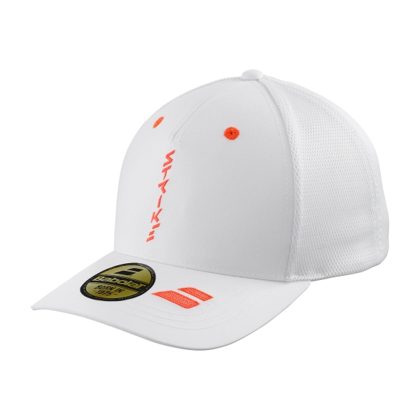 Tennis Hats and Visors Babolat Strike Cap  White/Strike Red 5UB12251089