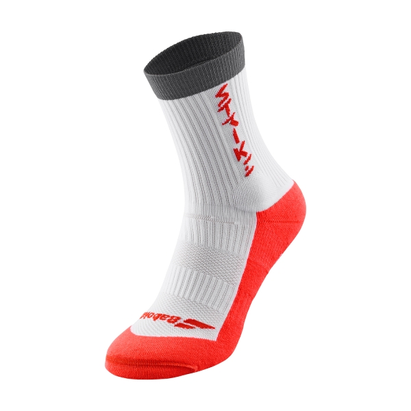 Tennis Socks Babolat Strike Pro 360 Socks  White/Strike Red 5MB13221089