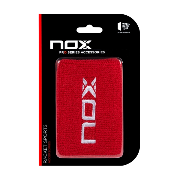 Tennis Wristbands NOX Pro Wristbands  Red/White MUROBL2UD