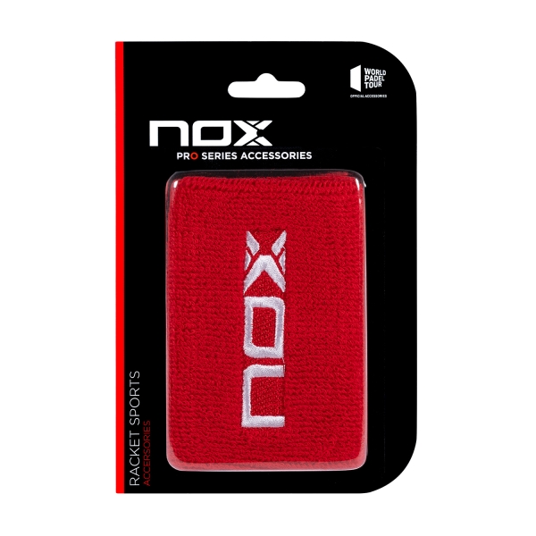 Muñequeras Tenis NOX Pro Munequeras  Red/White MUROBL2UD