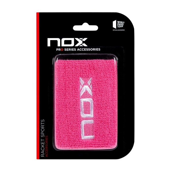 Tennis Wristbands NOX Pro Wristbands  Pink/White MUROSBL2UD