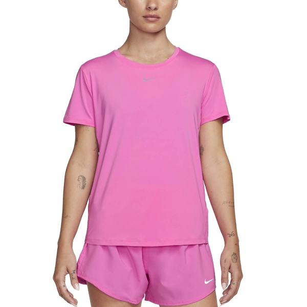 Camisetas y Polos de Tenis Mujer Nike One Classic Camiseta  Playful Pink/Black FN2798675