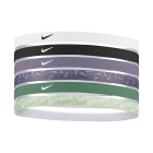 Nike Printed x 6 Mini Hairbands - White/Daybreak