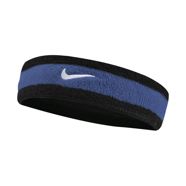 Tennis Headbands Nike Swoosh Headband  Black/Star Blue/White N.000.1544.050.OS
