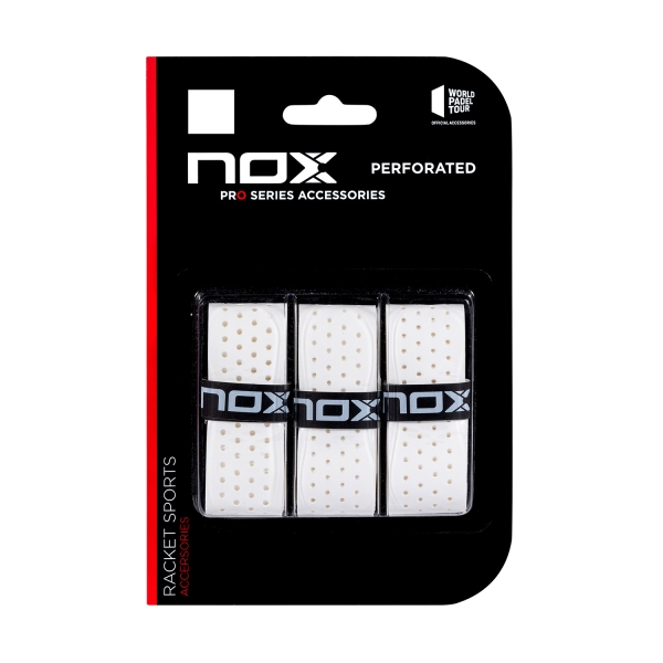 Accesorios Padel NOX Perforated Pro Sobregrips x 3  White OVPROPERF3