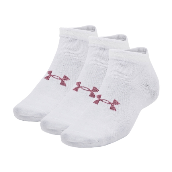 Calcetines de Tenis Under Armour Essential x 3 Calcetines  White/Pink Elixir 13829580100