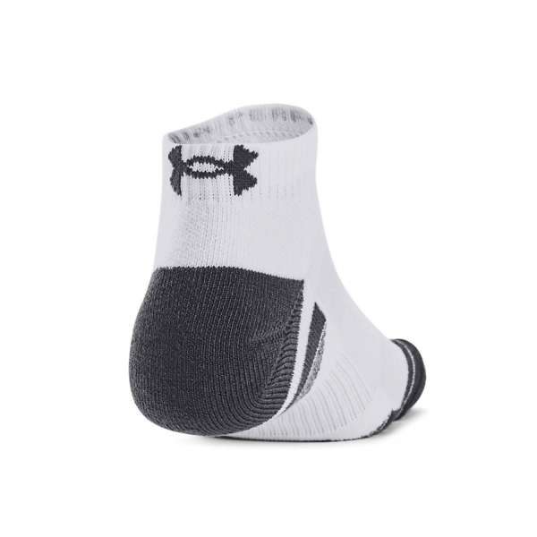 Under Armour Performance Tech Low x 3 Calze - White/Jet Gray