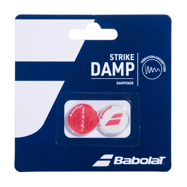 Vibration Dampener Babolat Strike x 2 Dampener  White/Red 700124100