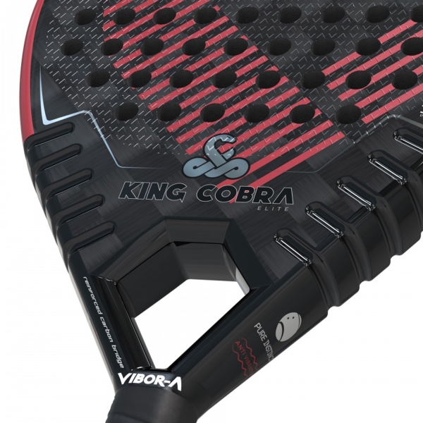 Vibor-A King Cobra Elite 24K Padel - Black/Red
