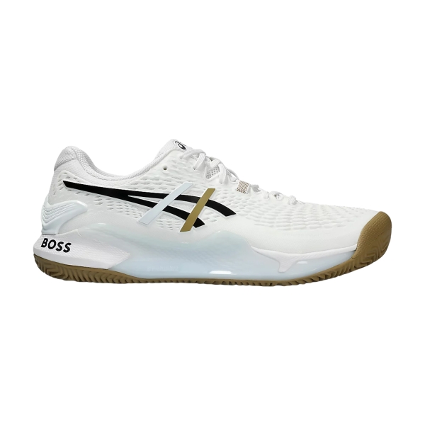 Men`s Tennis Shoes Asics x BOSS Gel Resolution 9 Clay  White/Black 1041A458100