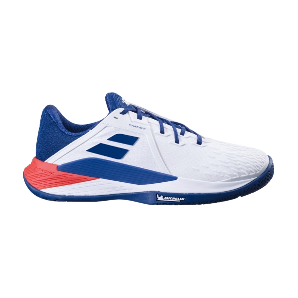 Men`s Tennis Shoes Babolat Propulse Fury 3 All Court  White/Estate Blue 30S242081005
