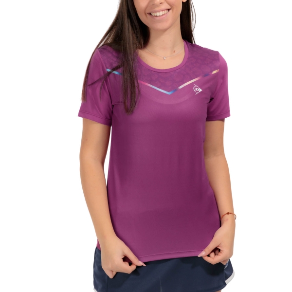 Camisetas y Polos de Tenis Mujer Dunlop Game Camiseta  Raspberry Radiance 880279