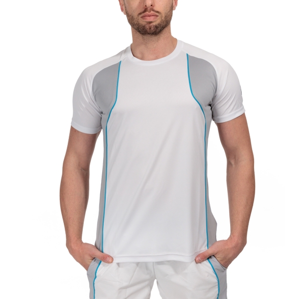 Camisetas de Tenis Hombre Fila Hudson Camiseta  White/Silver Scone AOM2493060088