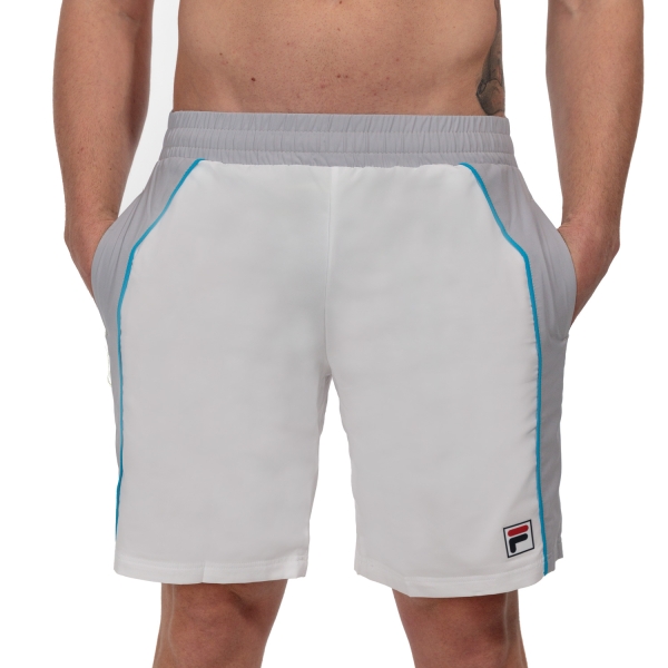 Pantaloncini Tennis Uomo Fila Jack 8in Pantaloncini  White/Silver Scone AOM2495100088