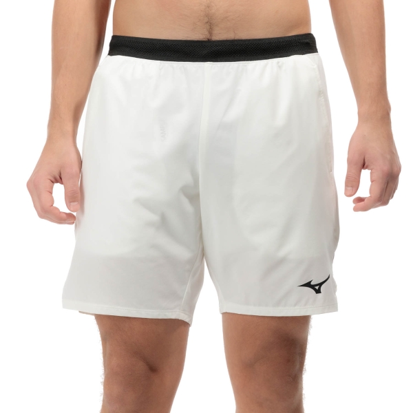 Pantaloncini Tennis Uomo Mizuno Laser 8in Pantaloncini  White 62GBB00201