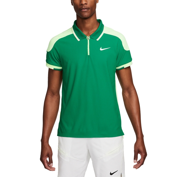 Men's Tennis Polo Nike Court DriFIT ADV Slam Polo  Malachite/Barely Volt/Coconut Milk/White FD5128365