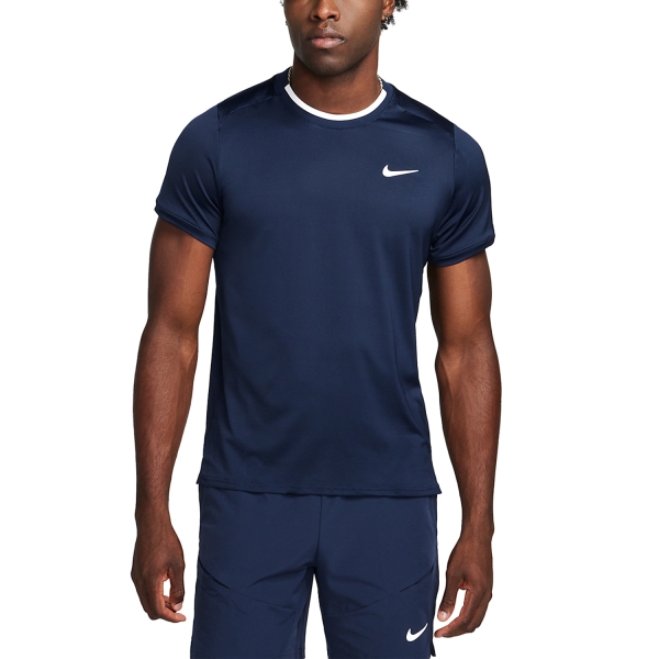 Maglietta Tennis Uomo Nike Court DriFIT Advantage Maglietta  Obsidian/White FD5320451