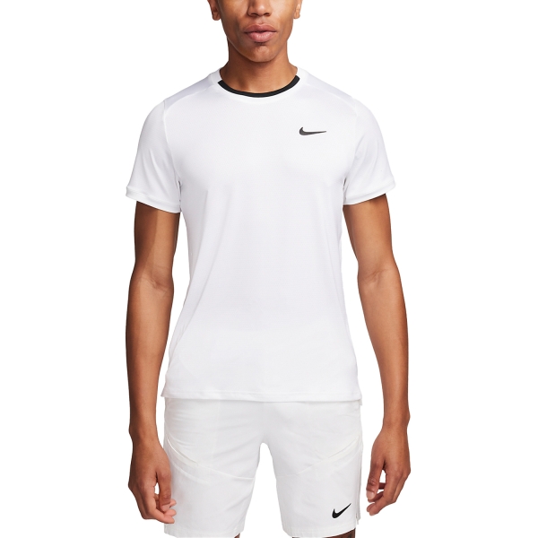 Camisetas de Tenis Hombre Nike Court DriFIT Advantage Camiseta  White/Black FD5320102
