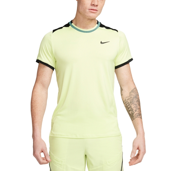 Camisetas de Tenis Hombre Nike Court DriFIT Advantage Camiseta  Light Lemon Twist/Black/Bicoastal/Black FD5320736