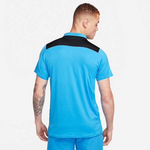 Nike Court Dri-FIT Advantage Polo - Light Photo Blue/Black/White