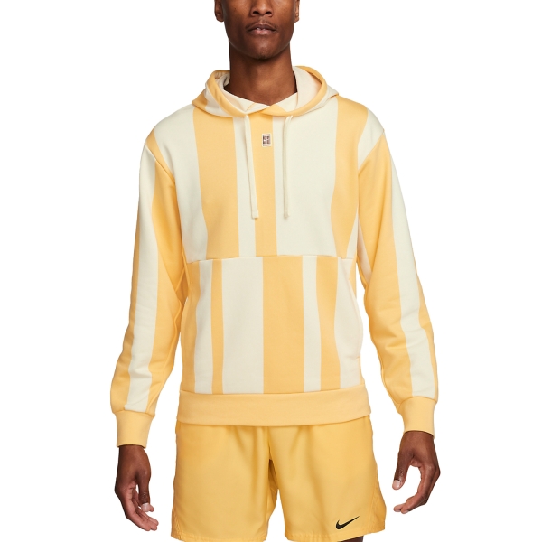 Men's Tennis Shirts and Hoodies Nike Court DriFIT Heritage Hoodie  Topaz Gold/Coconut Milk FD5394795
