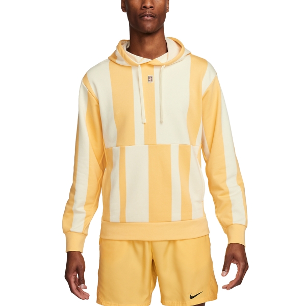 Maglie e Felpe Tennis Uomo Nike Court DriFIT Heritage Felpa  Topaz Gold/Coconut Milk FD5394795