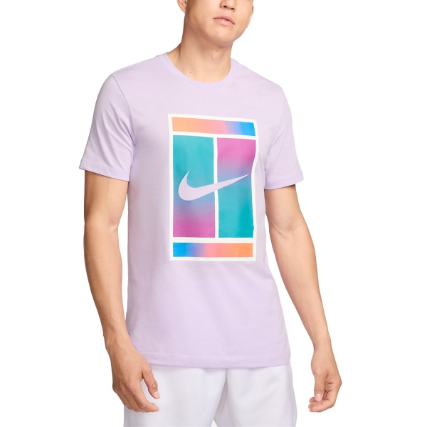 Nike Court Dri FIT Heritage Men s Tennis T Shirt Violet Mist