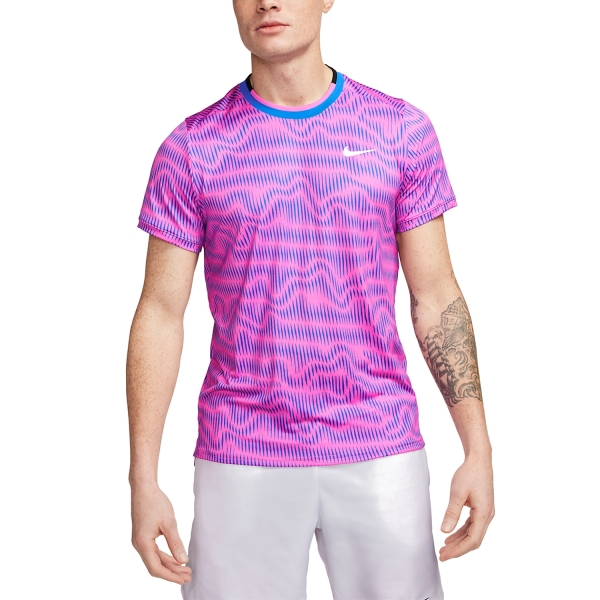 Hot pink and blue nike shirt shop