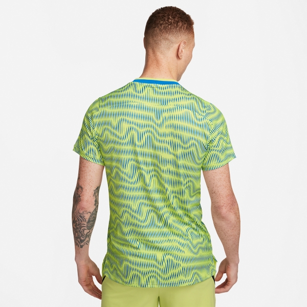 Nike Dri-FIT Advantage T-Shirt - Light Lemon Twist/Light Photo Blue/Black